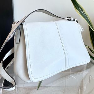 Coach shoulder cross body white bag